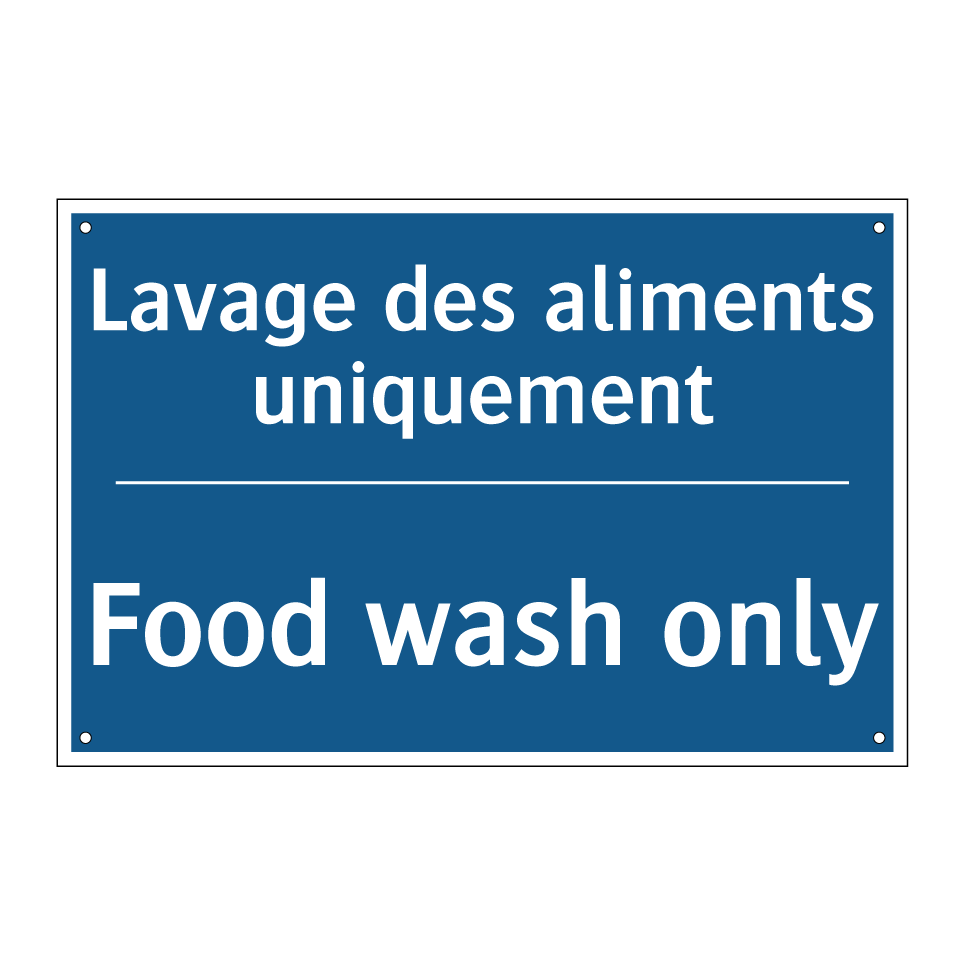 Lavage des aliments uniquement - Food wash only