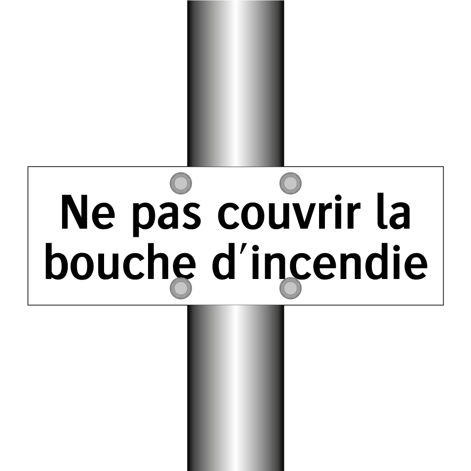 Ne pas couvrir la bouche d'incendie