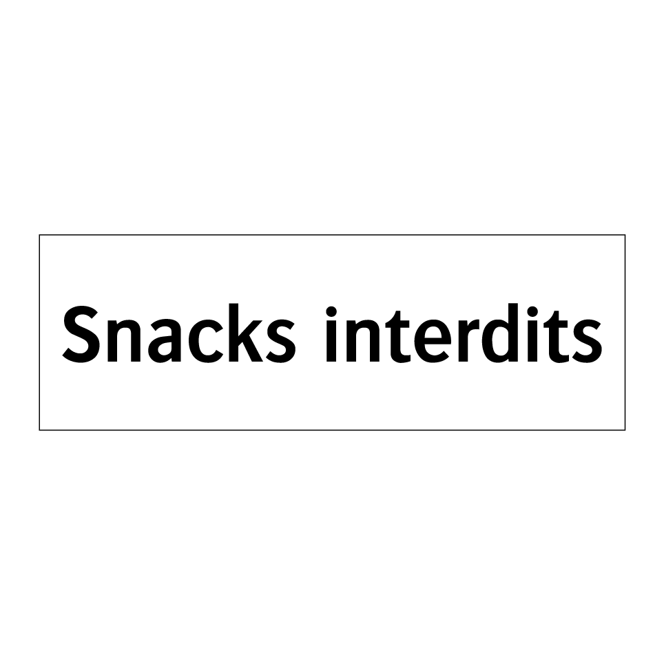 Snacks interdits