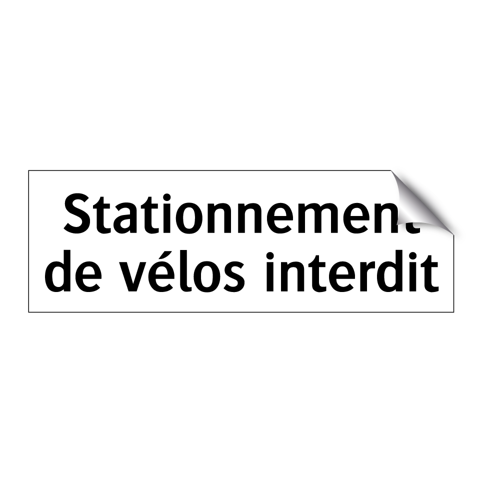 Stationnement de vélos interdit