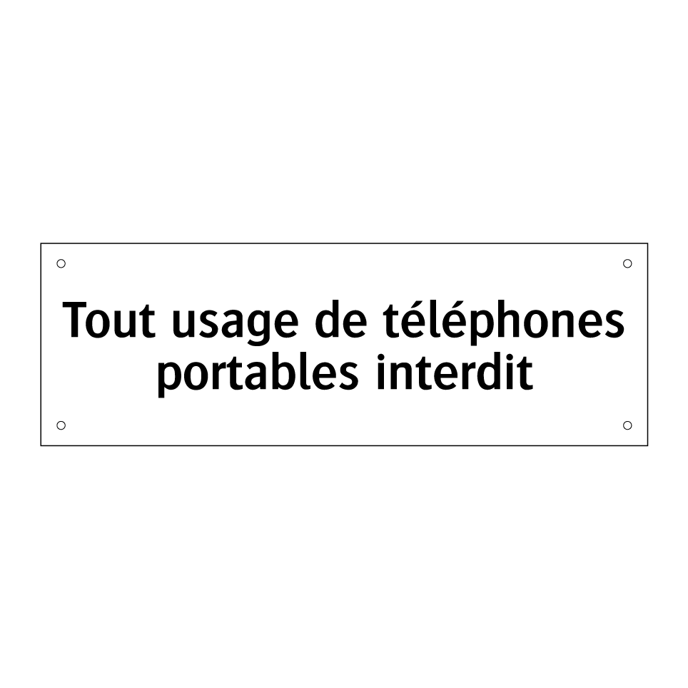 Tout usage de téléphones portables interdit