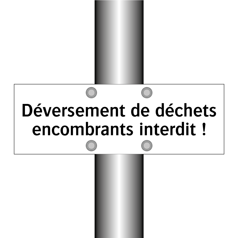 Déversement de déchets encombrants interdit !