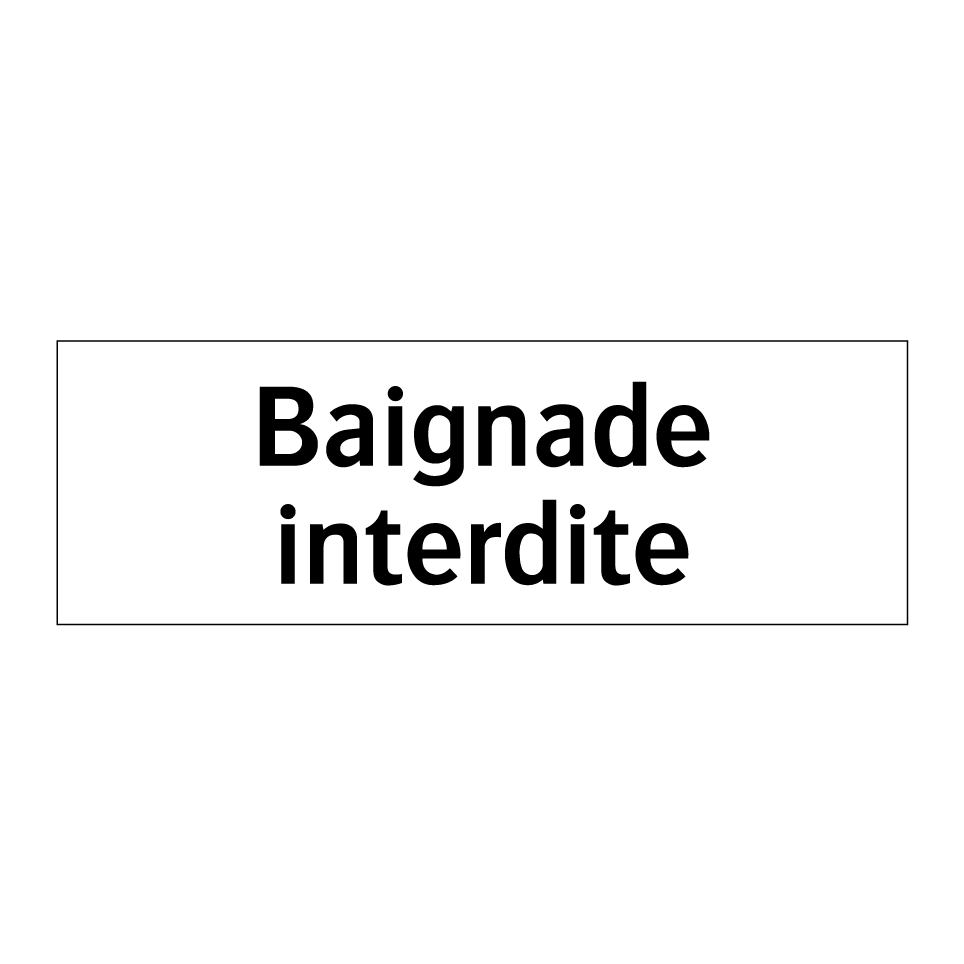 Baignade interdite