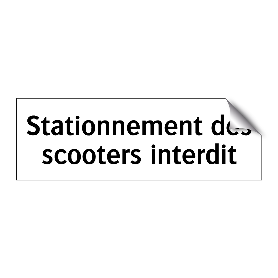 Stationnement des scooters interdit