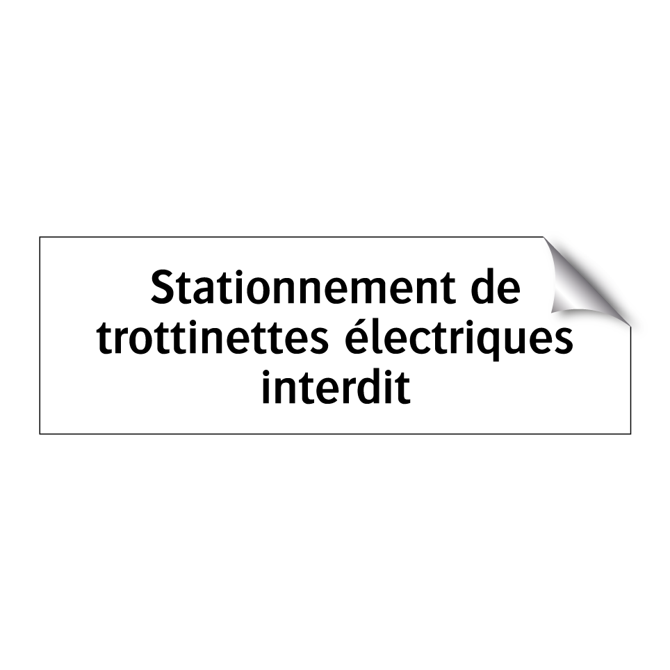 Stationnement de trottinettes électriques interdit