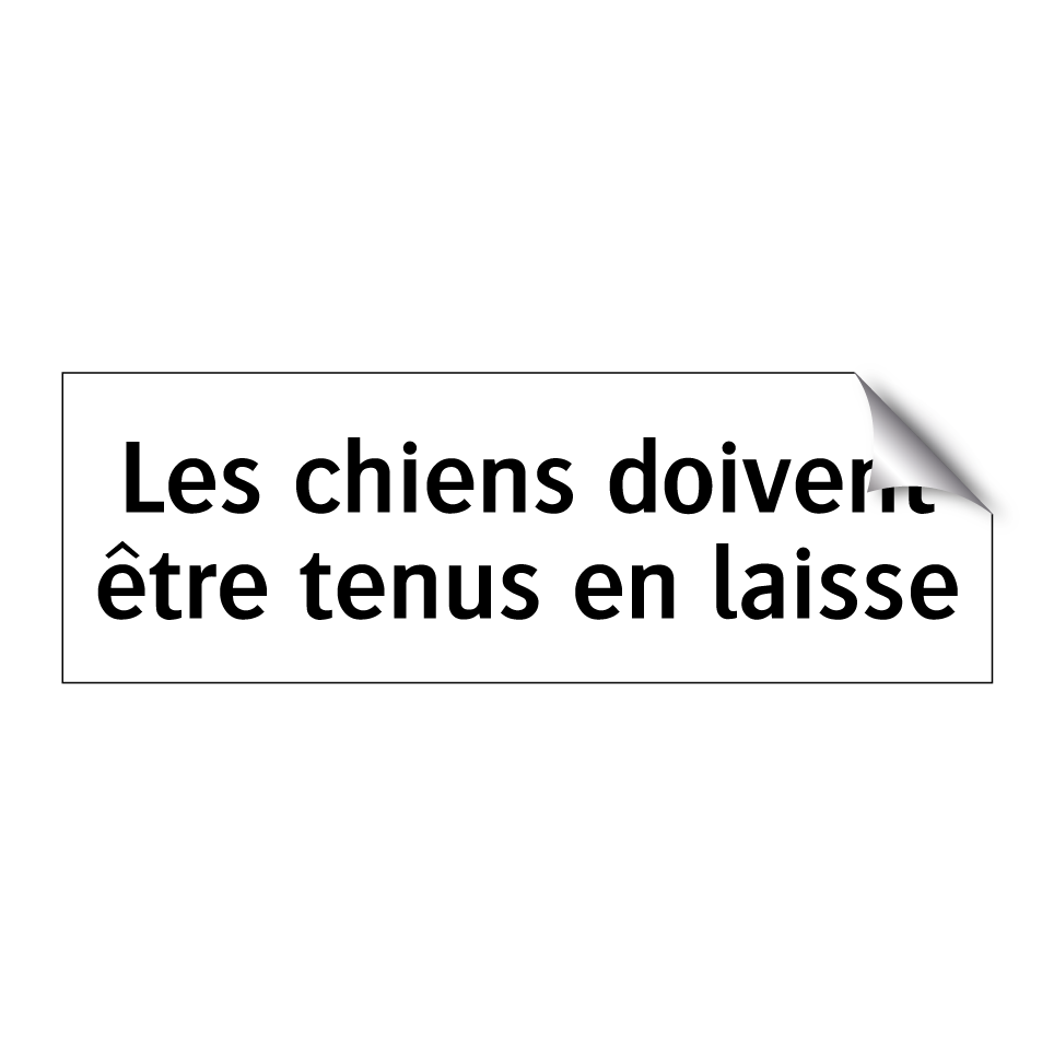 Les chiens doivent être tenus en laisse
