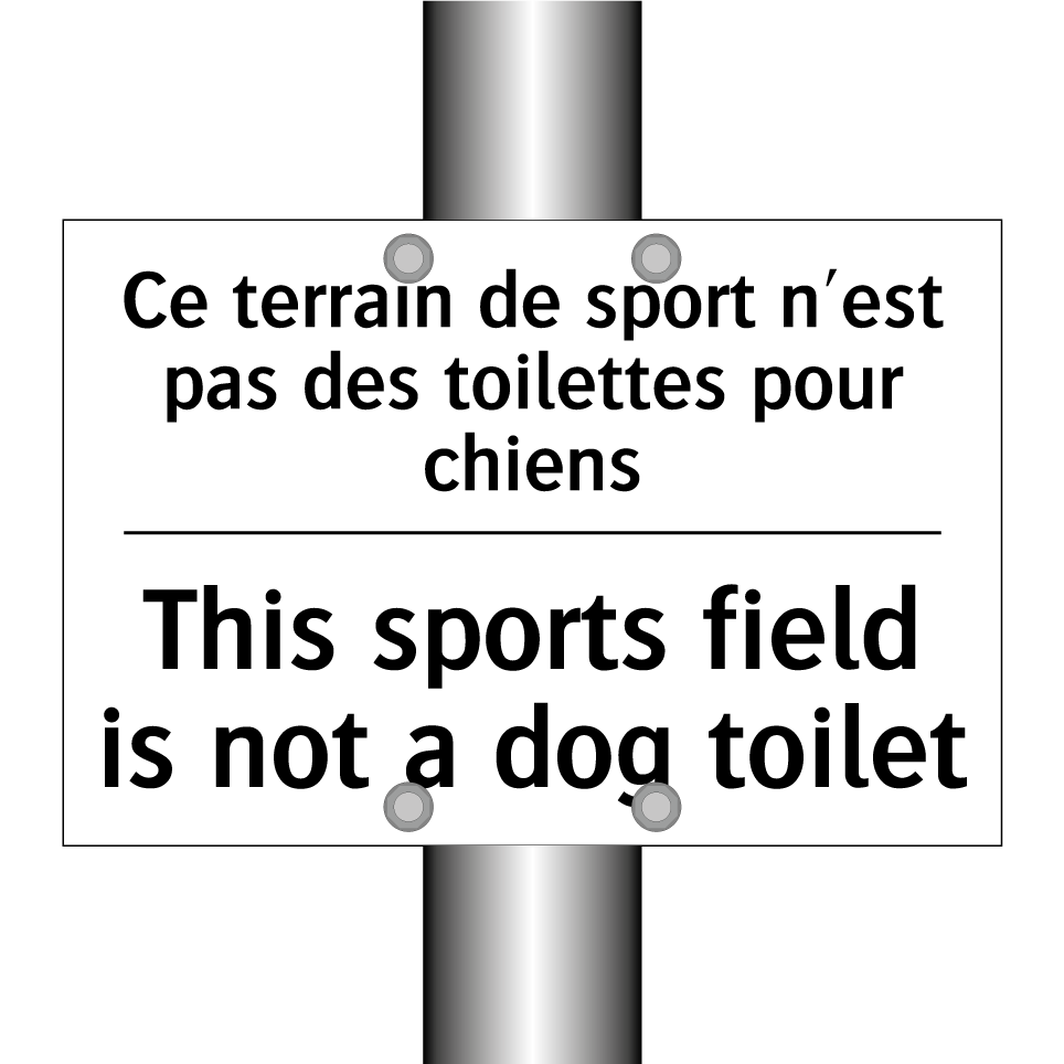 Ce terrain de sport n'est pas  /.../ - This sports field is not a dog  /.../
