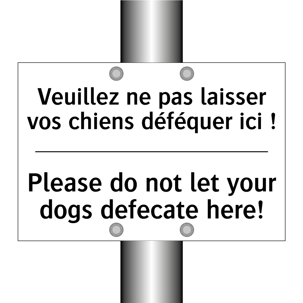 Veuillez ne pas laisser vos chiens  /.../ - Please do not let your dogs defecate  /.../