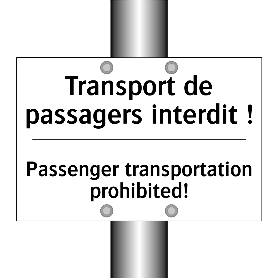 Transport de passagers interdit  /.../ - Passenger transportation prohibited! /.../