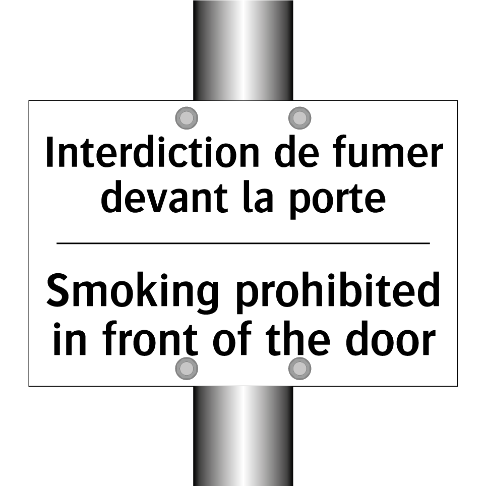 Interdiction de fumer devant la  /.../ - Smoking prohibited in front of  /.../