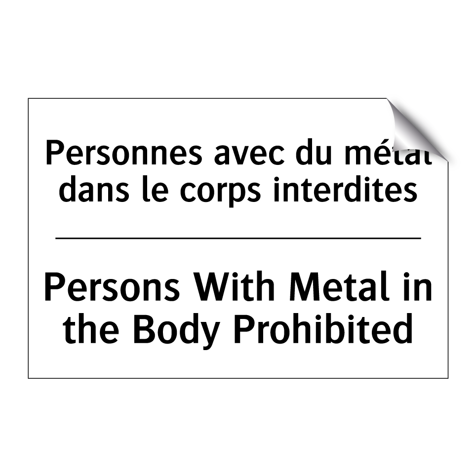 Personnes avec du métal dans le  /.../ - Persons With Metal in the Body  /.../