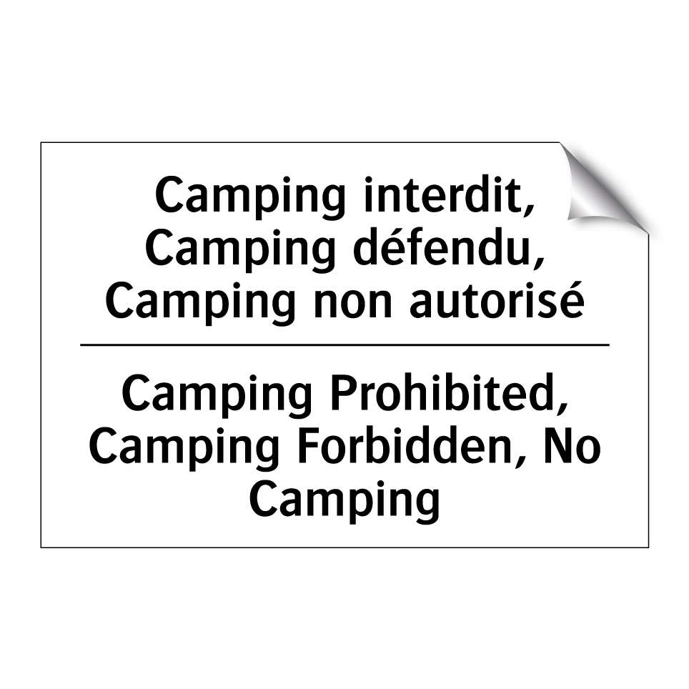 Camping interdit, Camping défendu,  /.../ - Camping Prohibited, Camping Forbidden,  /.../