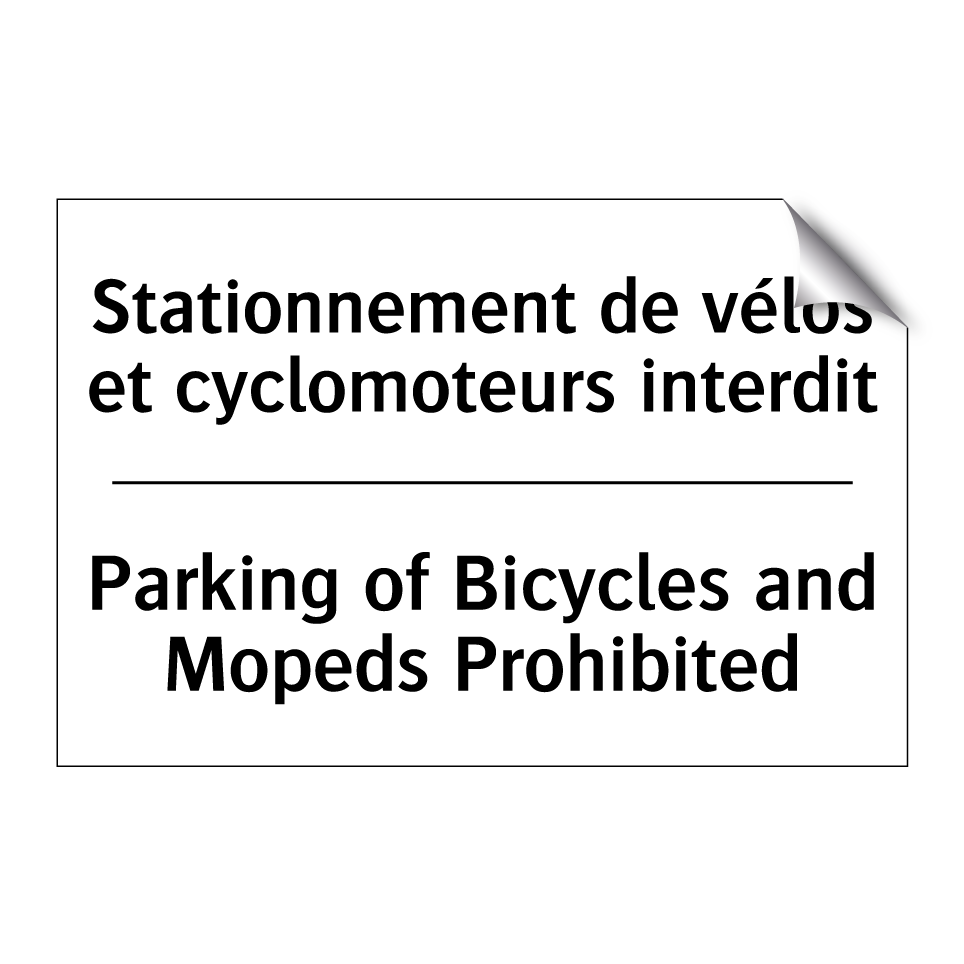 Stationnement de vélos et cyclomoteurs  /.../ - Parking of Bicycles and Mopeds  /.../