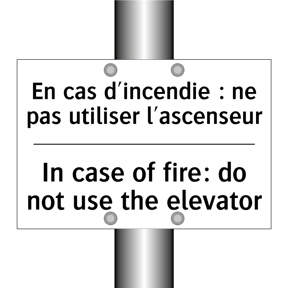 En cas d'incendie : ne pas utiliser  /.../ - In case of fire: do not use the  /.../