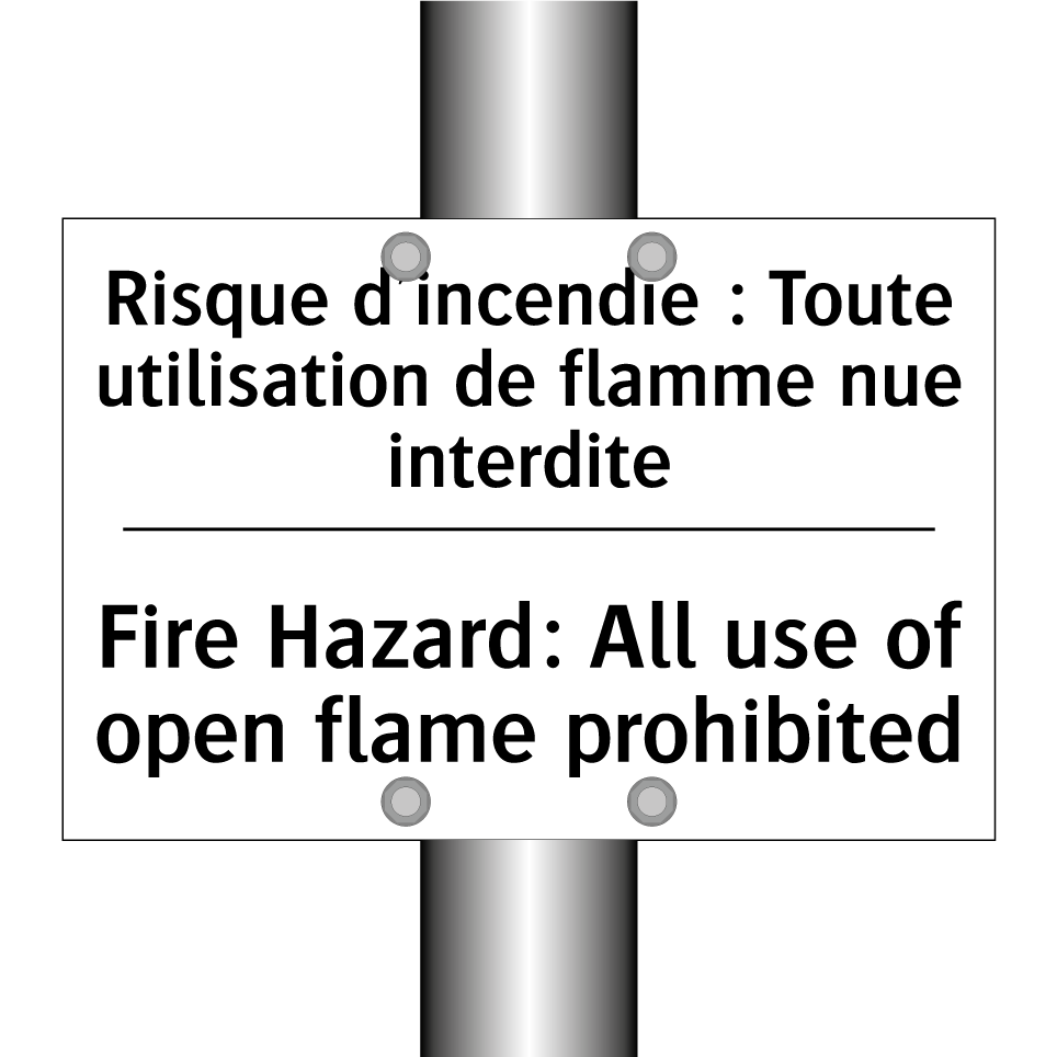 Risque d'incendie : Toute utilisation  /.../ - Fire Hazard: All use of open flame  /.../