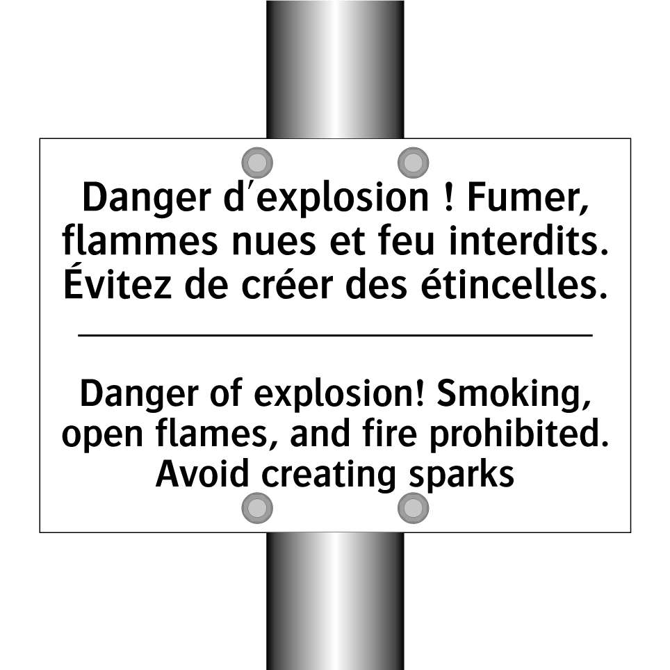 Danger d'explosion ! Fumer, flammes  /.../ - Danger of explosion! Smoking,  /.../