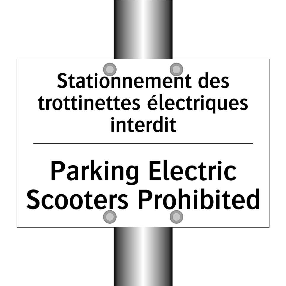 Stationnement des trottinettes  /.../ - Parking Electric Scooters Prohibited /.../