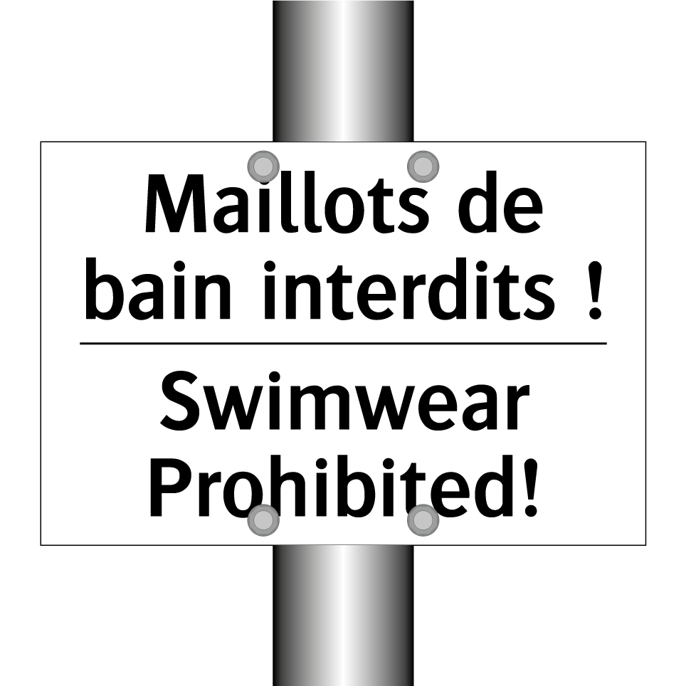 Maillots de bain interdits ! - Swimwear Prohibited!