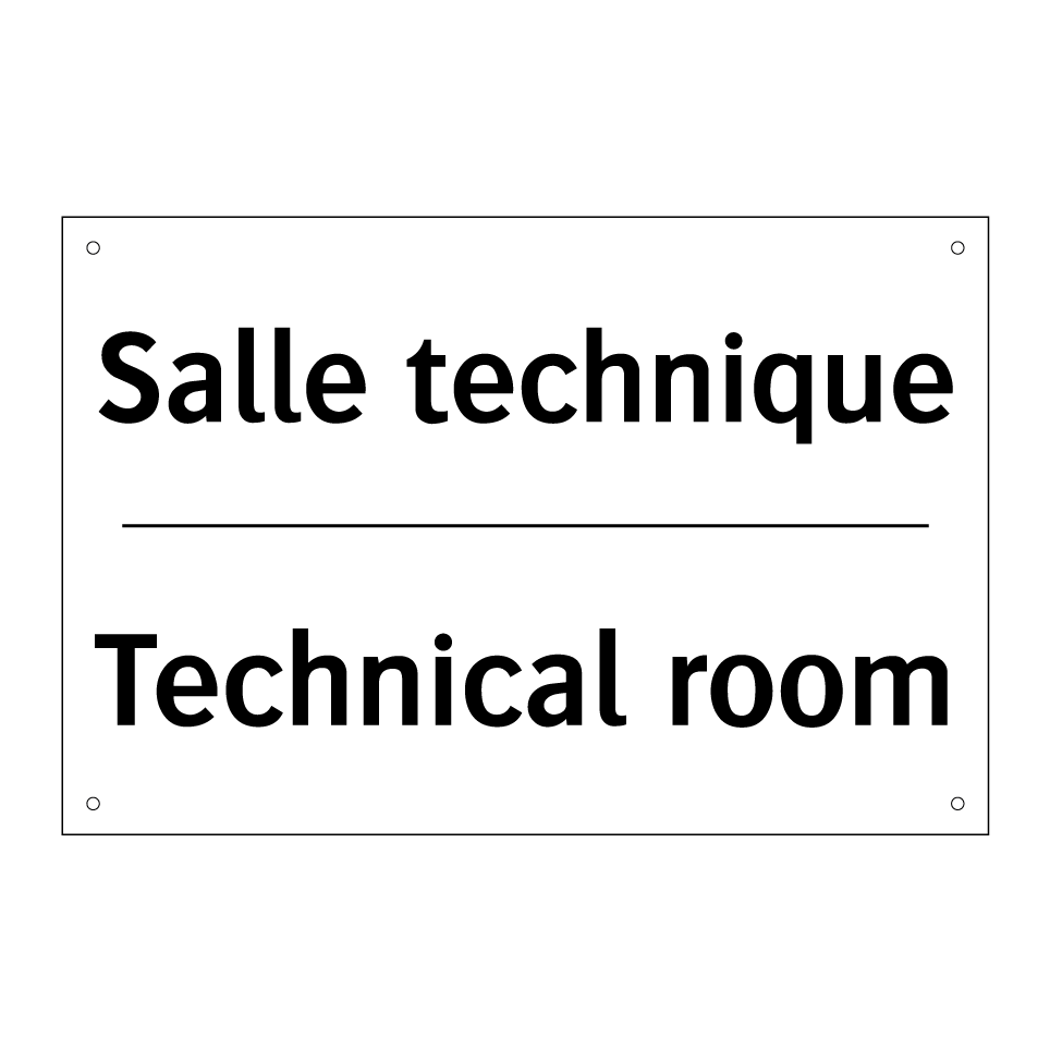 Salle technique - Technical room