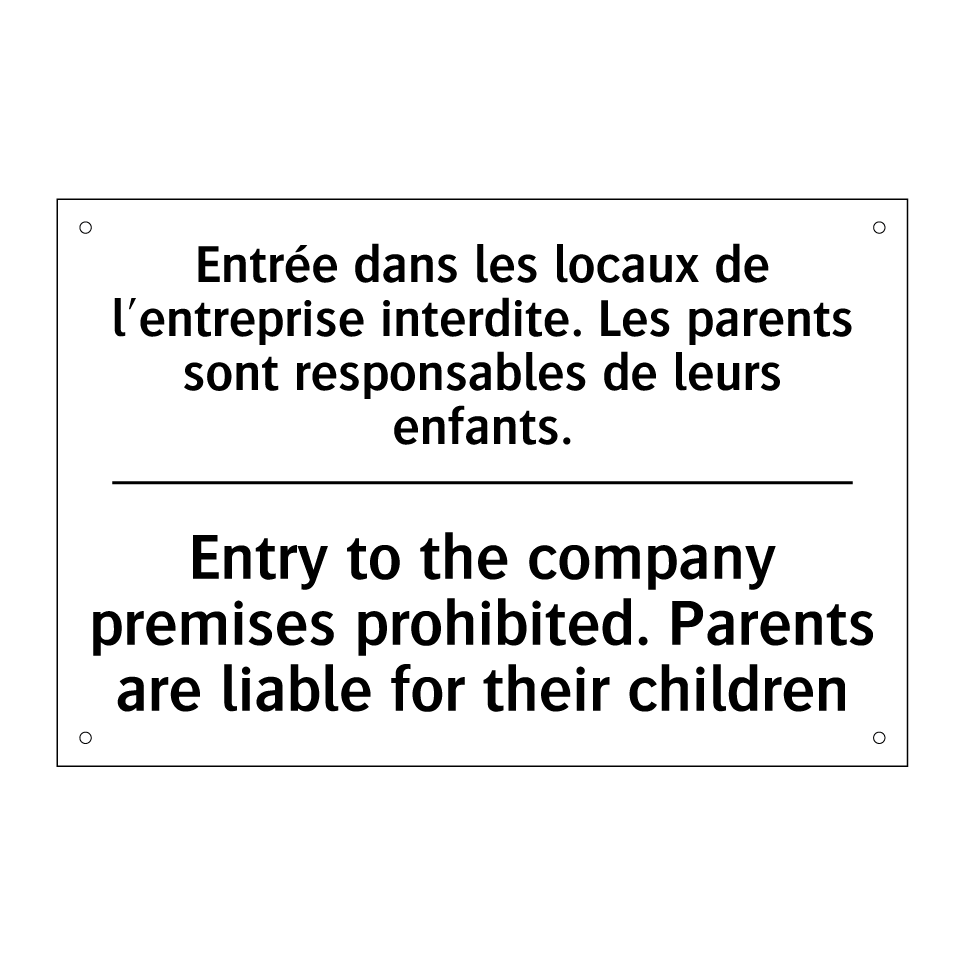 Entrée dans les locaux de l'entreprise  /.../ - Entry to the company premises  /.../