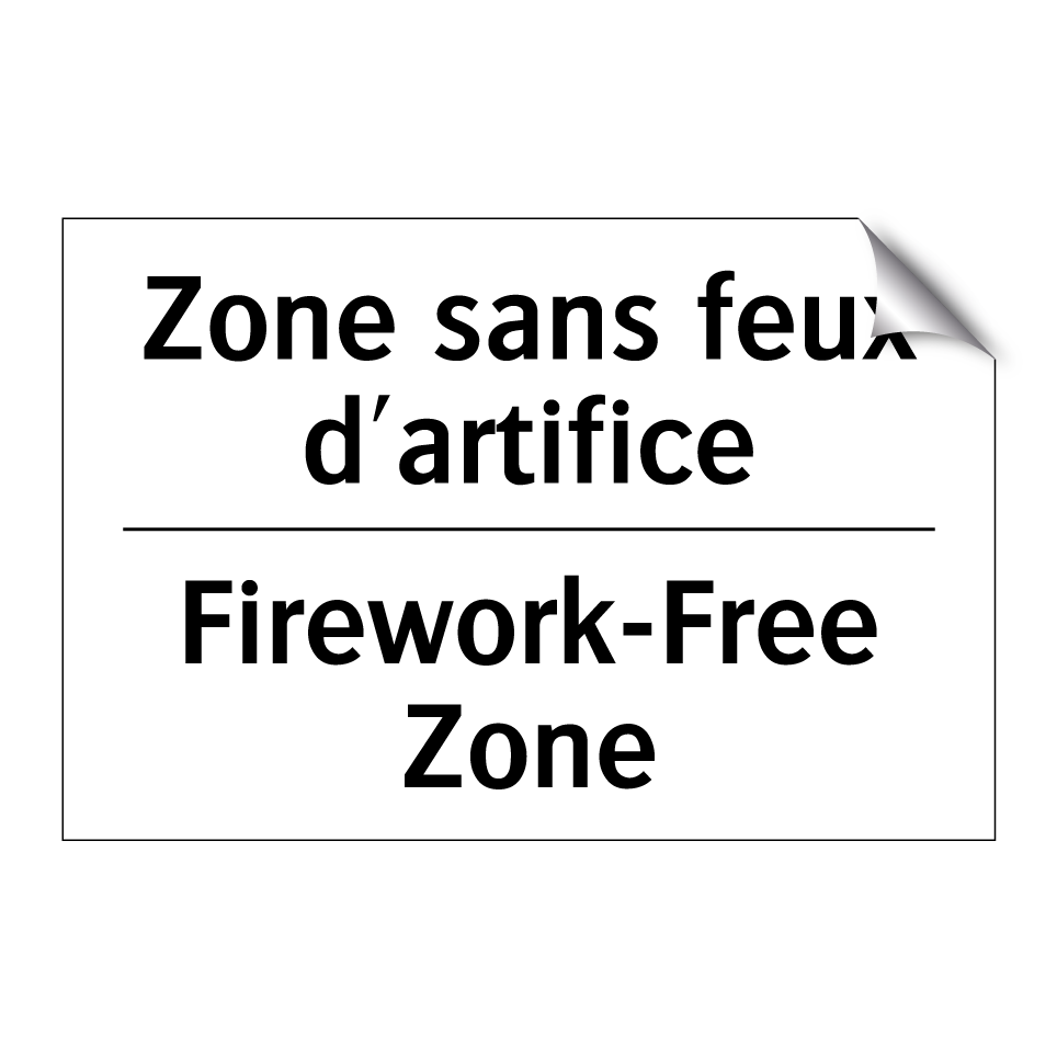 Zone sans feux d'artifice - Firework-Free Zone