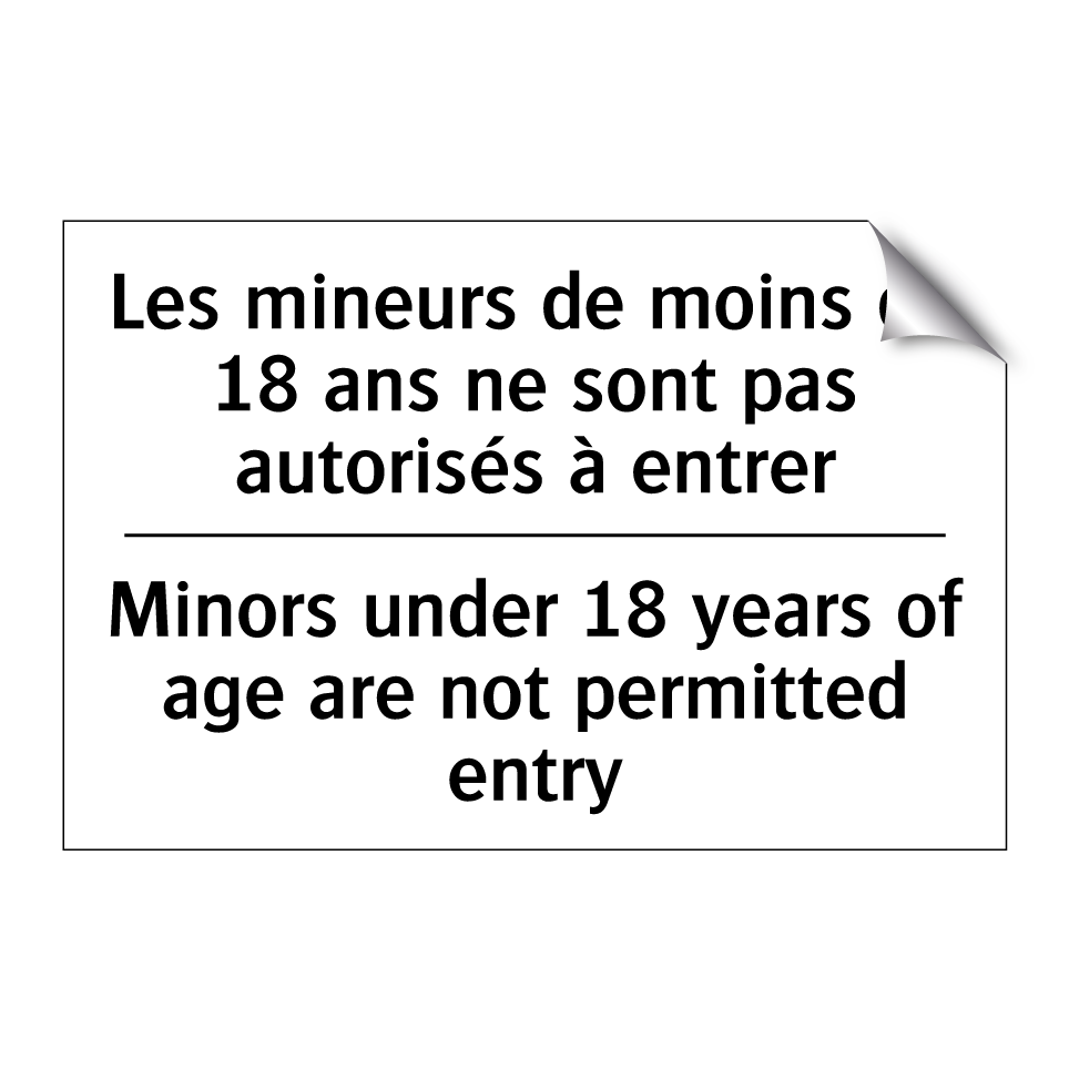Les mineurs de moins de 18 ans  /.../ - Minors under 18 years of age are  /.../