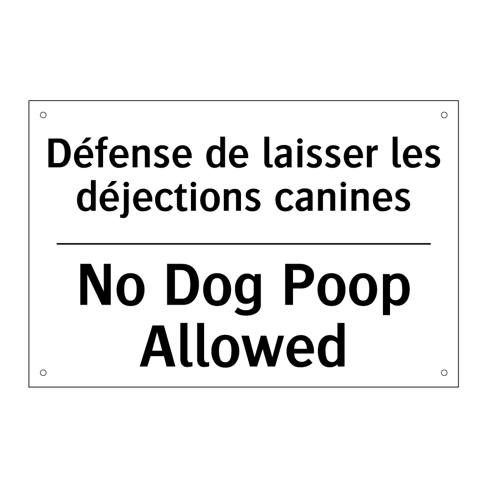 Défense de laisser les déjections  /.../ - No Dog Poop Allowed