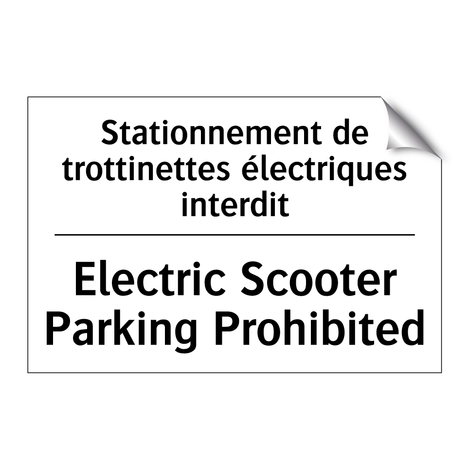 Stationnement de trottinettes  /.../ - Electric Scooter Parking Prohibited /.../