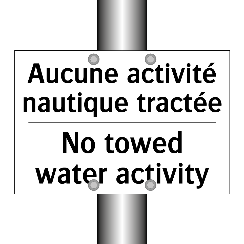 Aucune activité nautique tractée /.../ - No towed water activity