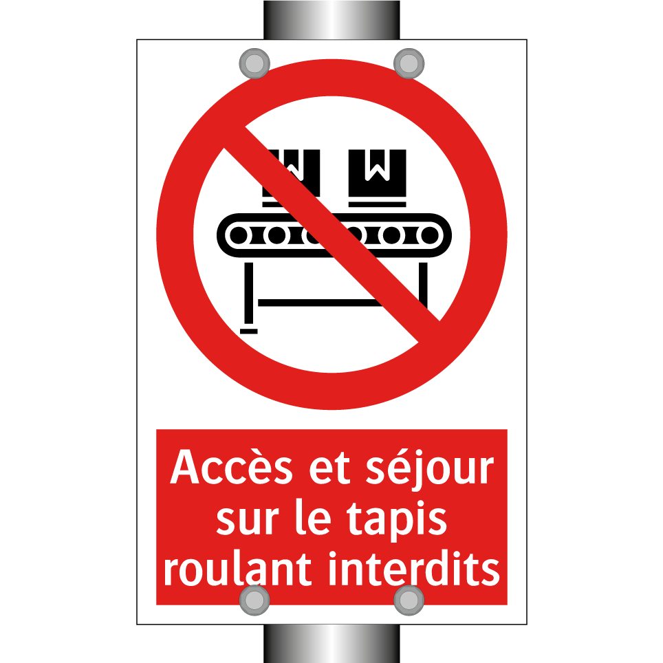 Accès et séjour sur le tapis roulant interdits