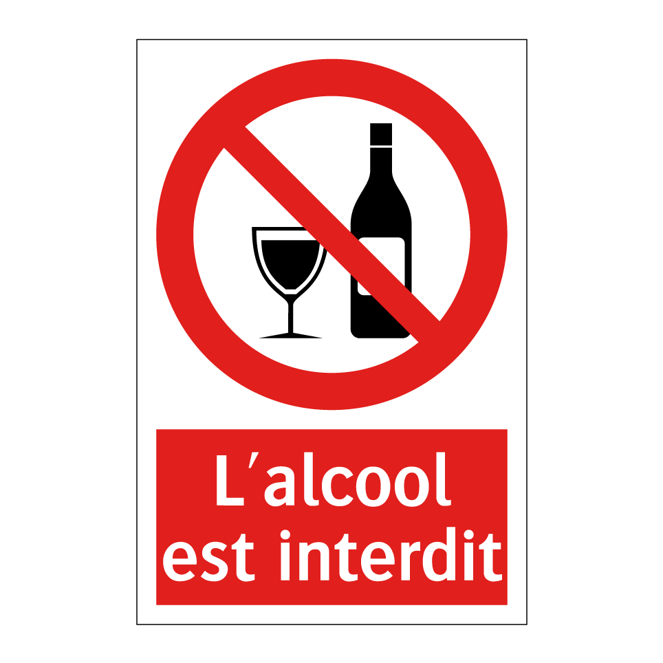 L'alcool est interdit
