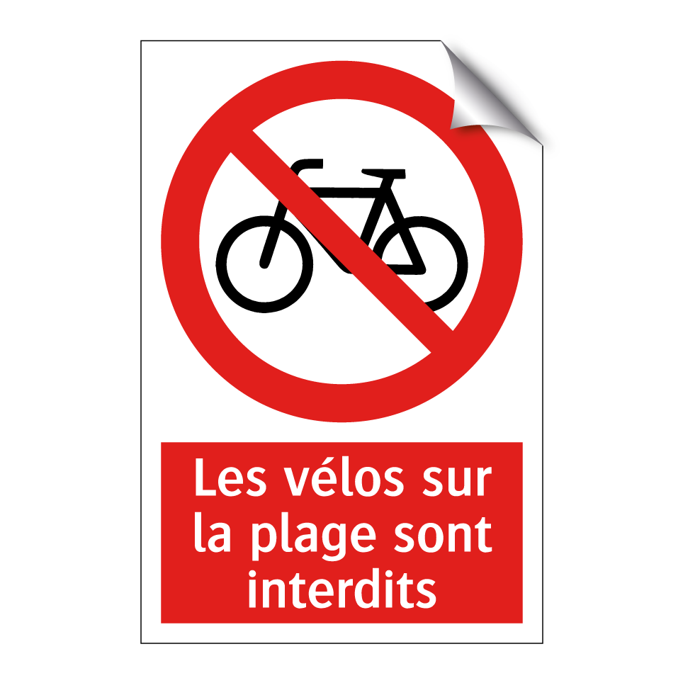 Les vélos sur la plage sont interdits