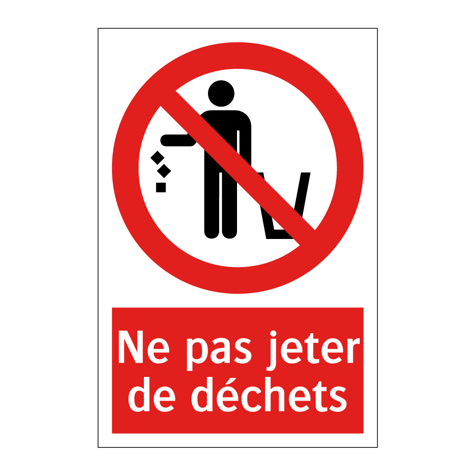 Ne pas jeter de déchets