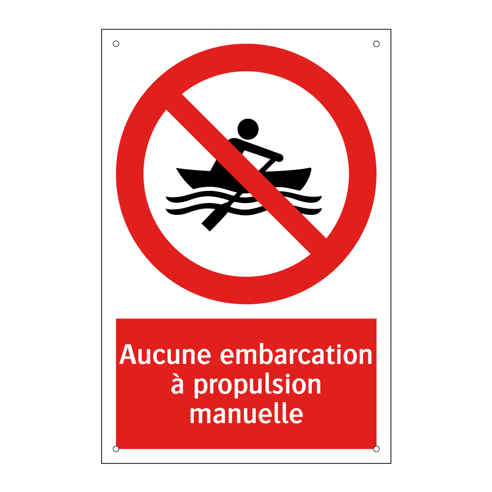 Aucune embarcation à propulsion manuelle