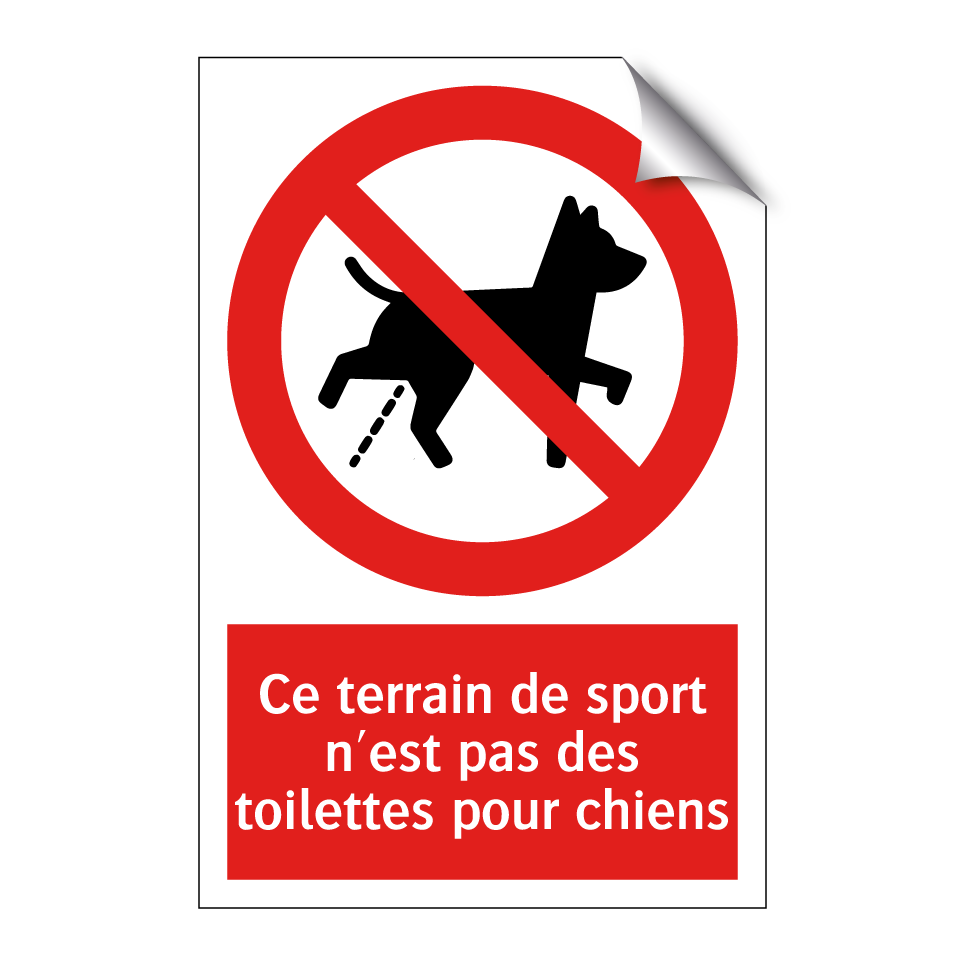 Ce terrain de sport n'est pas des toilettes pour chiens