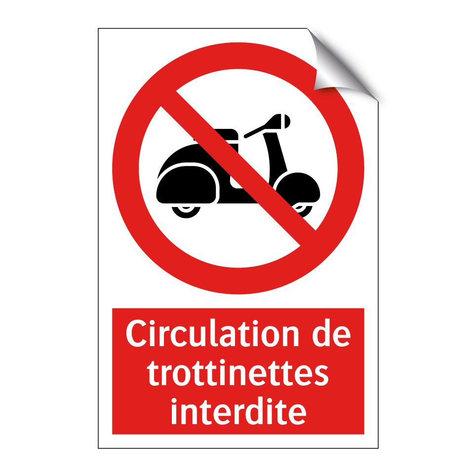 Circulation de trottinettes interdite