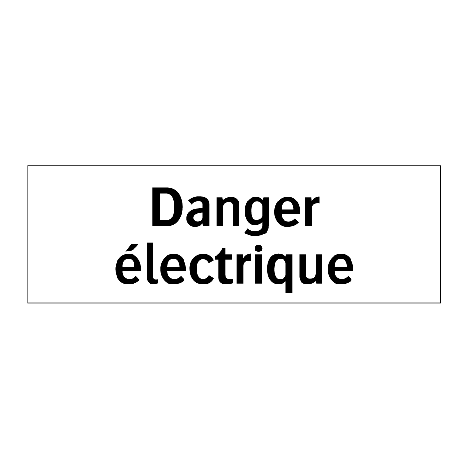 Danger électrique