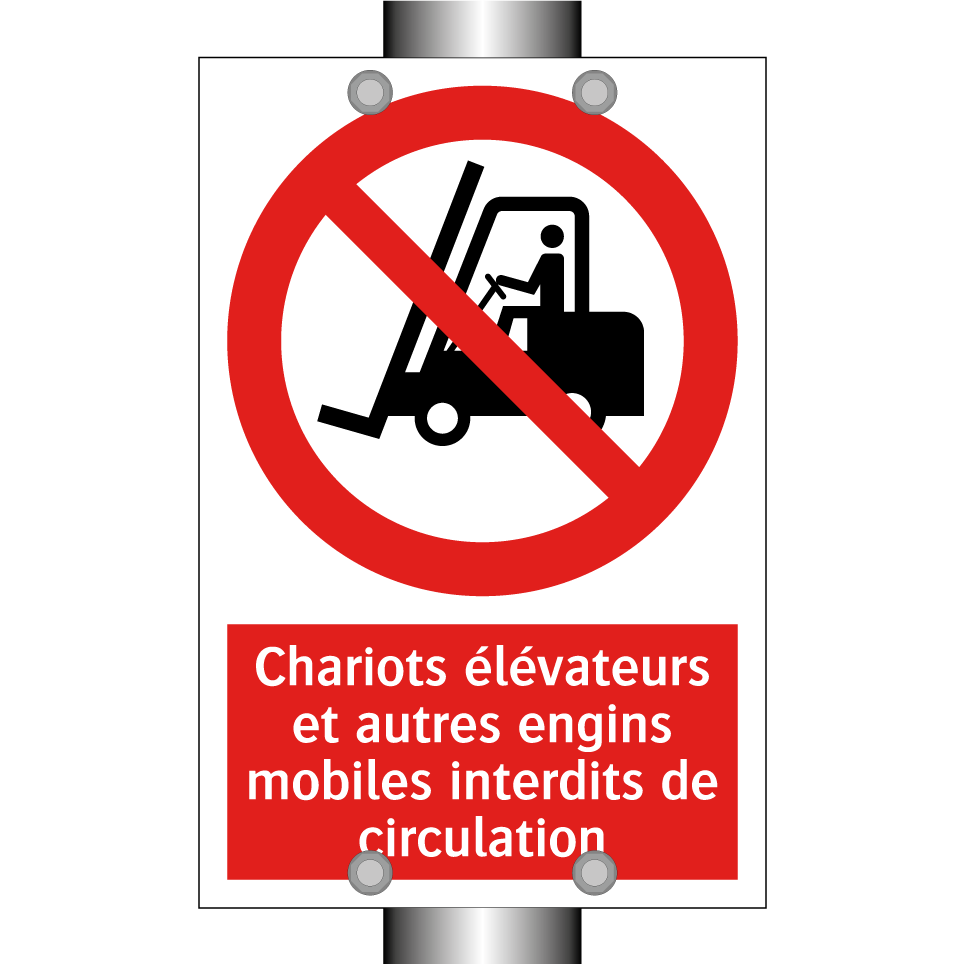 Chariots élévateurs et autres engins mobiles interdits de circulation
