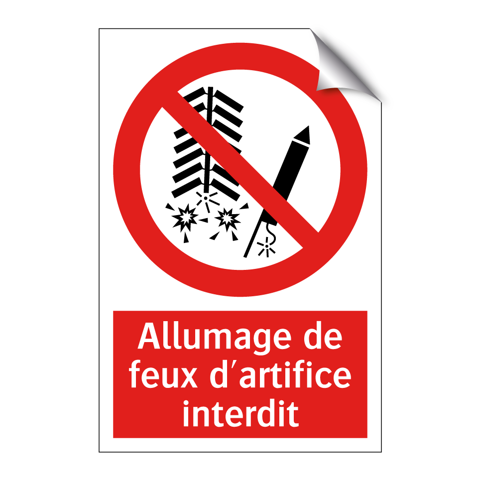 Allumage de feux d'artifice interdit