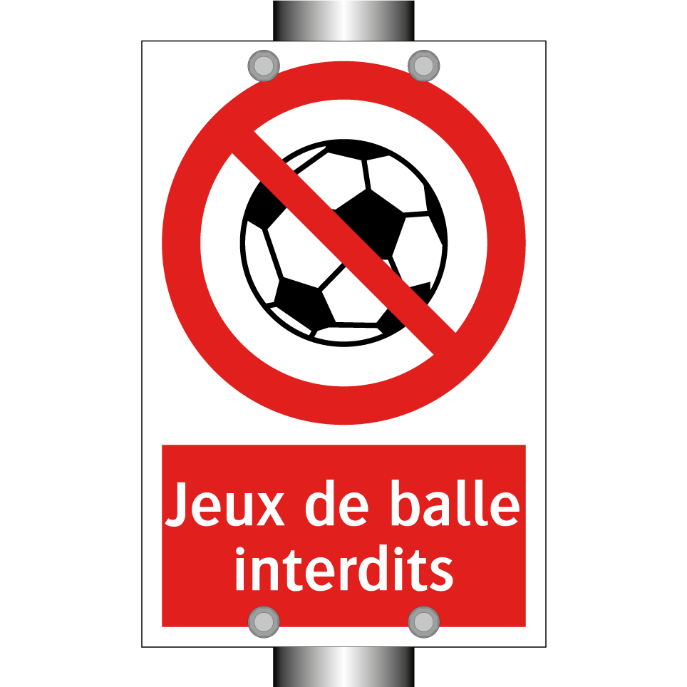 Jeux de balle interdits
