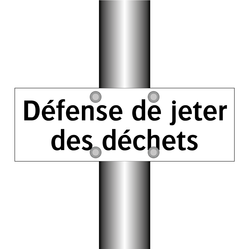 Défense de jeter des déchets