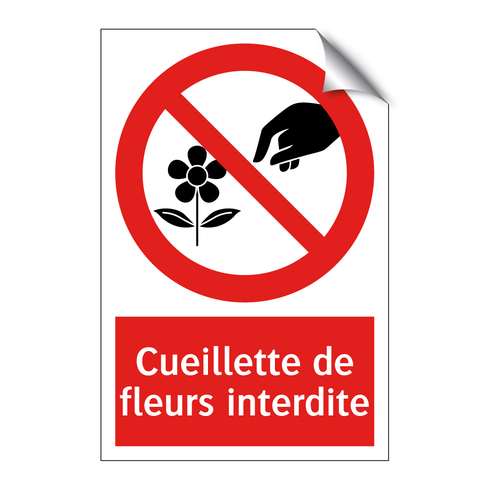 Cueillette de fleurs interdite