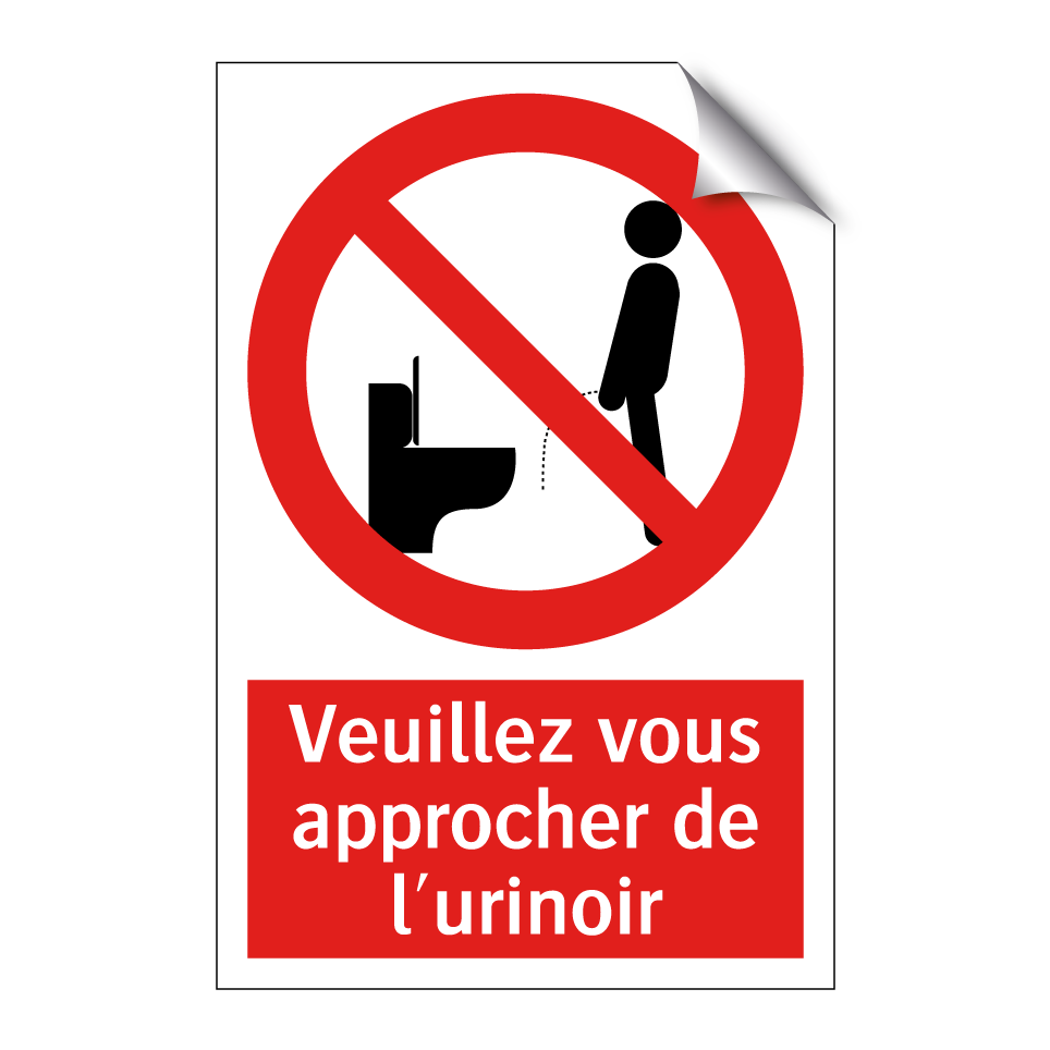 Veuillez vous approcher de l'urinoir
