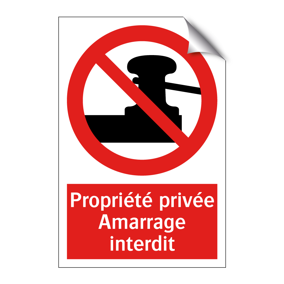 Propriété privée Amarrage interdit