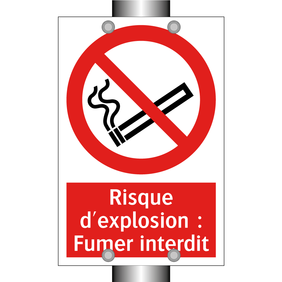 Risque d'explosion : Fumer interdit