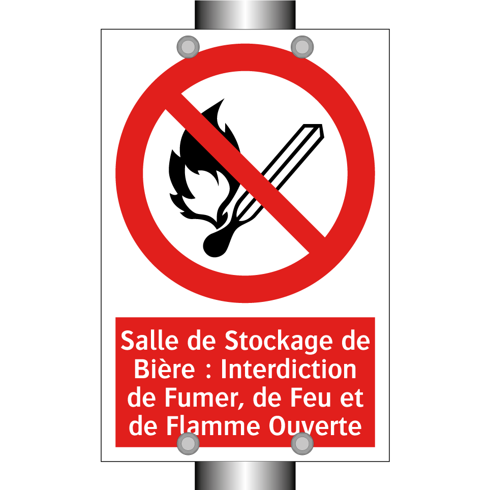 Salle de Stockage de Bière : Interdiction de Fumer, de Feu et de Flamme Ouverte