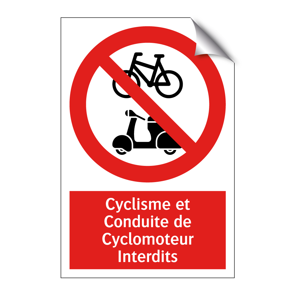 Cyclisme et Conduite de Cyclomoteur Interdits