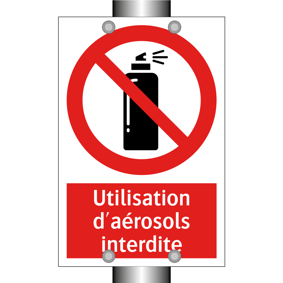 Utilisation d'aérosols interdite
