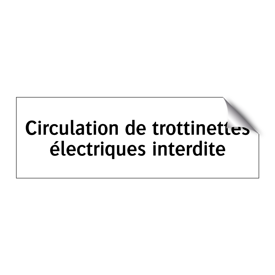 Circulation de trottinettes électriques interdite