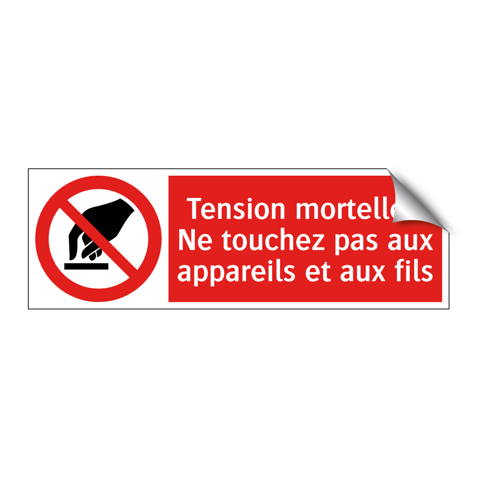 Tension mortelle : Ne touchez pas aux appareils et aux fils